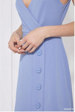 Load image into Gallery viewer, Silence + Noise Button-Down Surplice Mini Dress Color

